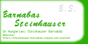 barnabas steinhauser business card